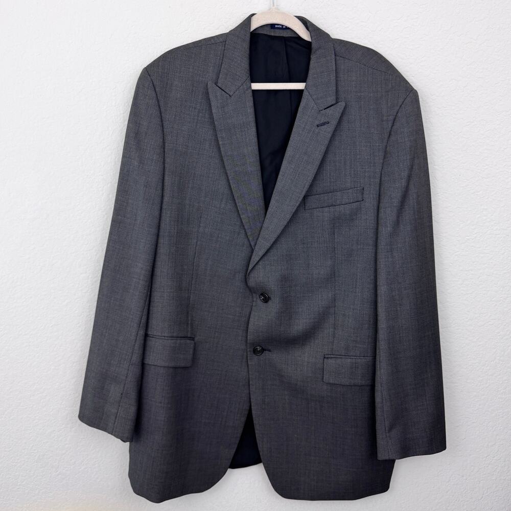Ralph Lauren Mens Vintage 100% Wool Suit Jacket Blazer Size 46L Formal Wedding